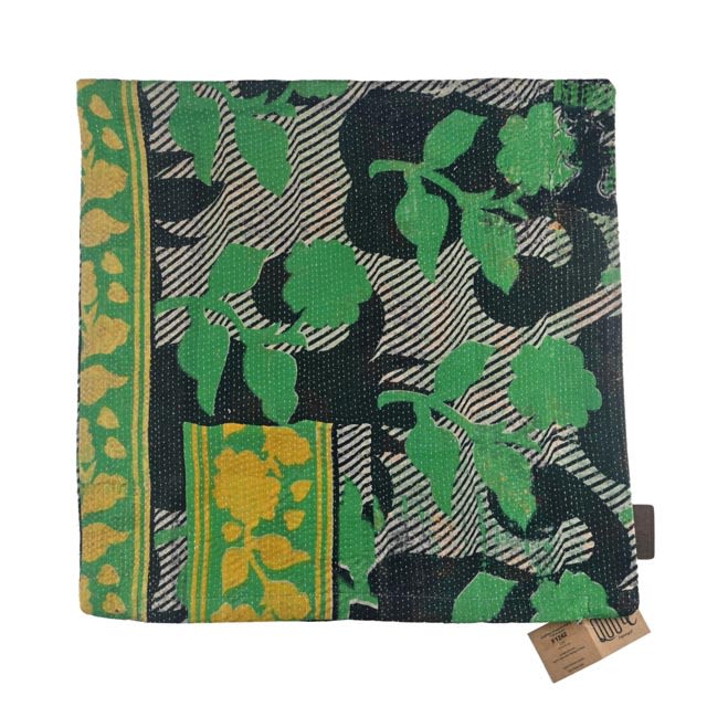 Sari-Kissenbezug 50x50 – Schwarz & Gold