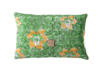 Sari pillowcase 60x40 in white with colorful boho bohemian patterns in red, blue, green and orange - unique Indian pillowcase, oriental sari pillow / sari pillows