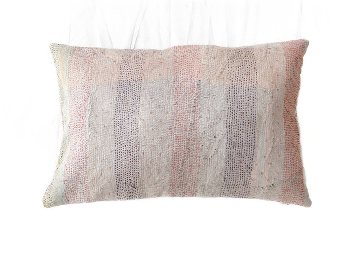 Sari-Kissenbezug 60x40 in Senfgelb und Ocker mit cremefarbenen Mustern und Kreisen - einzigartiges indisches Kissen (Boho/Vintage, Sari-Kissen, indischer Kissenbezug, Upcycling-Kissen)