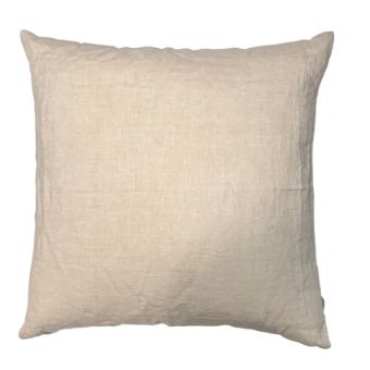 Leinenkissen 50x50 cm, Farbe: Kristallrosa, Cremeweiß, Sandbeige, Hellgrau