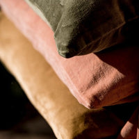 Velor cushion cover Khaki 50x50