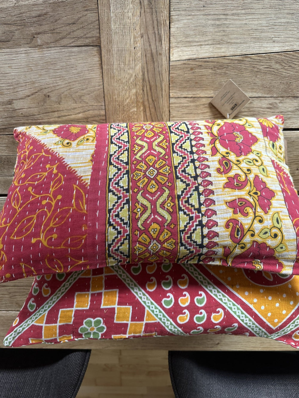 Kantha Duo 21 – 2 Sari pudebetræk 30×50 – Quote Copenhagen
