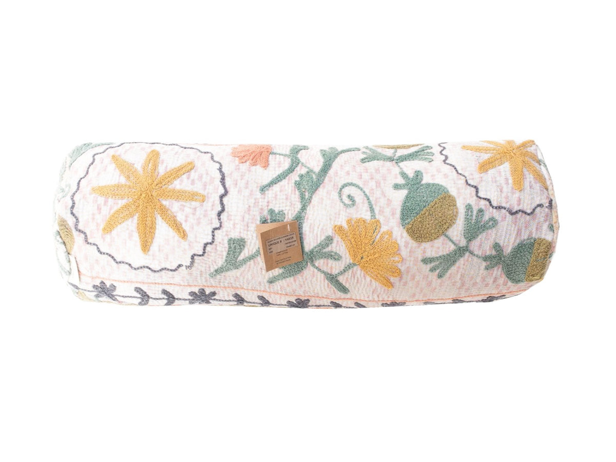 Suzani Nackenrolle Kissenbezug Ø20x60